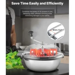 Salladsslungor-Bud Trimmer, 42x42x38,9 cm, Rostfritt Stål, Manuell Skärmaskin