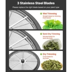 Salladsslungor-Bud Trimmer, 42x42x38,9 cm, Rostfritt Stål, Manuell Skärmaskin