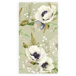 Bufféservetter Vita Blommor 16-pack Ivars i Lanna