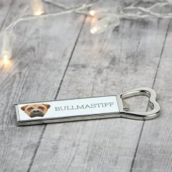Drinkshakers & Drinkverktyg-Bullmastiff, Bulmastiff - flasköppnare med foto och inskription för Art-Dog öl