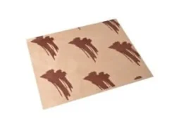 Burgerpapper 300x400 mm 40 gr naturligt fettfast papper med brunt tryck Brown FSC,1000 st/krt