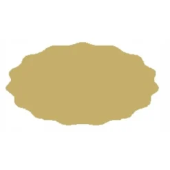 Burketikett 5,5x3 cm för marmelad 80 st. matt guld