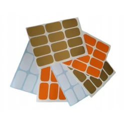 Burketikett 7,5x4 cm för marmelad 48 st. orange matt