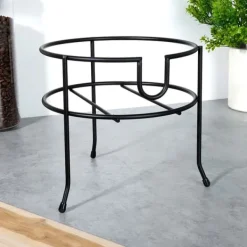 Dryckesautomater-Burkställ med kran, svart metall, 20 cm