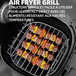 Grillar-C Grill 19cmx18,8cm Air Fryer Bred Enkel Grillgrill för kött för grill Utomhuscamping Hög motståndskraftig