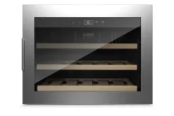 Caso WineSafe 18 EB Inox, Vinkylare med kompressor, Inbyggd, 18 flaska/flaskor, 60 W, A, Silver