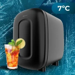 Cecotec MiniCooling Bora Black 4 L mini fridge, 12 V-220 V operation, car and caravan compatible, cooling and heating function, temperature range 7-5 | CDON