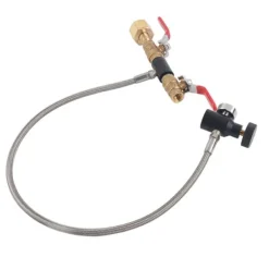 Kolsyremaskin-CGA-320 CO2-påfyllningsadapter med slang för påfyllning av sodabehållare 24" med mätare