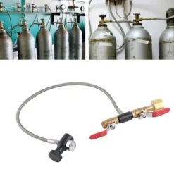 Kolsyremaskin-CGA-320 CO2-påfyllningsadapter med slang för påfyllning av sodabehållare 24