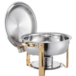 Chafing Dish Bufféset, 5 Qt 4-pack, Guld, Rostfritt stål