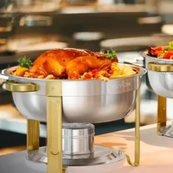 Chafing Dish Bufféset, 5 Qt 4-pack, Guld, Rostfritt stål