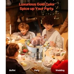 Chafing Dish Bufféset, 5 Qt 4-pack, Guld, Rostfritt stål