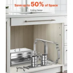 Matuppvärmare-Chafing Dish Bufféset, 8 Qt 6-pack, Rostfritt Stål, Silver