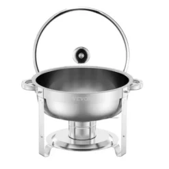 Matuppvärmare-Chafing Dish Bufféset, 4-pack 5 Qt rostfritt stål, silver, serveringsvärmare