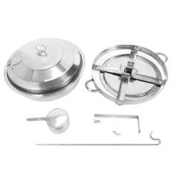 Tillbehör För Matservering-Chafing Dish, Rostfritt Stål, 7,5 Liters Kapacitet, 35 cm Diameter, Termisk Isolering, Lämplig för Standard Bränslekällor