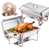 Tillbehör För Matservering-Chafing Dish, Rostfritt Stål, 8 Quart Kapacitet,rosaguld