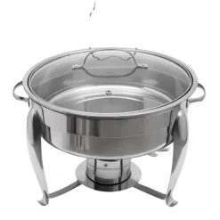 Matuppvärmare-Chafing Dish, Rostfritt Stål, Kapacitet på 6 Liter,Silver