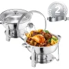 Chafing Dish, Rostfritt Stål, Idealisk för Evenemang,2 pack silver