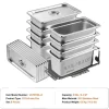 Matuppvärmare-Chafing Dish Set, 8 delar i rostfritt stål, kapacitet på 5,93 liter,8 st 6 tum