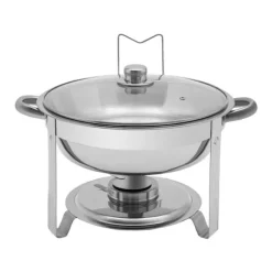 Matuppvärmare-Chafing Dish, Stor Kapacitet, Värmebeständig,Silver