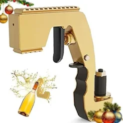 Drinkshakers & Drinkverktyg-Champagne Gun Wine Dispenser Shooting Fountain Champagne Gun (Guld) [66]