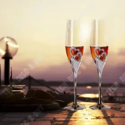 Champagneglas - TD® - 1 Grupp (2) - Kristallglas - Bröllopsgåva - 5 cm i diameter