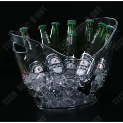 Ishink & Kylare-Champagnekylare - TD® - 3 Flaskor - Transparent - Robust Plast - Kylare