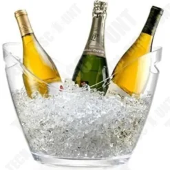 Ishink & Kylare-Champagnekylare - TD® - 3 Flaskor - Transparent - Robust Plast - Kylare