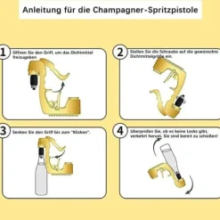 Korkskruvar-Champagnepistol - Öljet - Plast - Hållbar - Lätt att använda