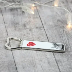 Chartreux - flasköppnare med en katt, personlig kylöppnare, unik present till en man från Art-Dog