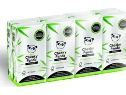 Pappersnäsdukar-Cheeky Panda Cheeky Panda, våtservetter för fickor, 8-pack.