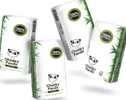 Pappersnäsdukar-Cheeky Panda Cheeky Panda, våtservetter för fickor, 8-pack.