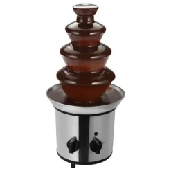 Chokladfontän - Elektrisk - 4 nivåer - 170 W - Stor kapacitet - Fest & bröllop - Silver