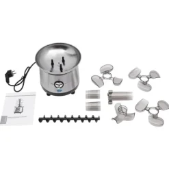 Chokladfontän - GTH-001E-2 - 4 Våningar - 430 Rostfritt Stål - Chokladsmältare 1,2 L - 150–190 W, 220–240 V 50 Hz