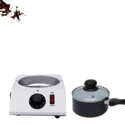 Maskiner För Chokladtemperering-Chokladsmältare, 40W, Justerbar temperatur 30-85°C, Kapacitet 1 kg, Kastrullens diameter 14 cm, Storlek 17x23x11 cm