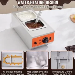 Maskiner För Chokladtemperering-Chokladtempereringsmaskin, 9 pund, 2 tankar, smältdegel för perfekt chokladbearbetning.