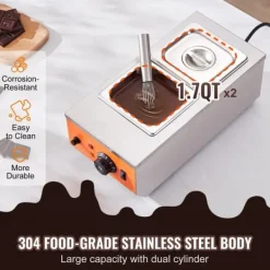 Maskiner För Chokladtemperering-Chokladtempereringsmaskin, 9 pund, 2 tankar, smältdegel för perfekt chokladbearbetning.