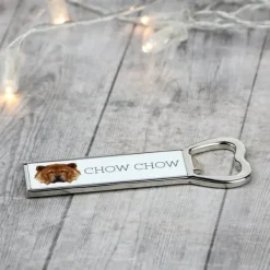 Drinkshakers & Drinkverktyg-Chow Chow - flasköppnare med foto och inskription för Art-Dog öl