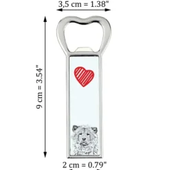 Chow Chow - flasköppnare med en hund, personlig kylöppnare, unik present till en man från Art-Dog
