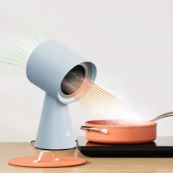 Köksfläktar-CIARRA Bärbar köksfläkt 3 filter Fristående köksfläkt Blå