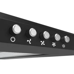 CIARRA Dekorkåpa 60cm A++ 370m³/h 2st Kolfilter Återvinning eller evakuering Köksfläkt Svart