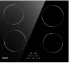 Ciarra Induktionshäll 59cm 6000W 4 Brännare Sensitive Touch Auto-Off Timer Svart
