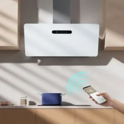 Köksfläktar-CIARRA Kåpa 90cm A+++ 650m3/h Booster 4 Hastigheter Touchknapp Köksfläkt Vit CD9736KW