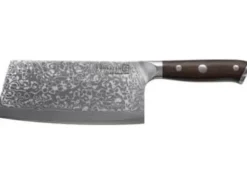 Köttskivare-Cleaver Kohersen Elegance Ebony Wood Damascus steel cleaver 16.5 cm