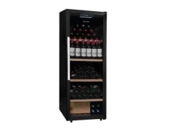 Vinkylar-Climadiff CPW204B1, Vinkylare med kompressor, Fristående, 204 flaska/flaskor, G, Inbyggd lampa, Svart