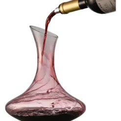 CLITON Vinkaraff, Snabb Vinluftare i Glas, Hällare och Karaff för Hemmabruk, Vinflaskpropp