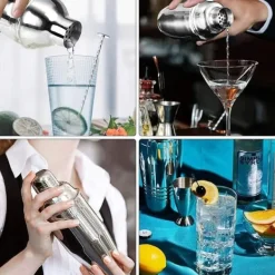 Cocktail shaker Set - Rostfritt stål Silver 5 dela