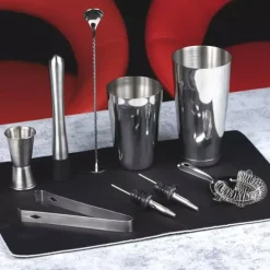 Verktygsset För Drinkar-Cocktailbartenderset i 9 delar. KINGHOFF KH-1708 Shaker