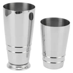Drinkshakers & Drinkverktyg-Cocktailmixer 304 rostfritt stål glansigt med botten diskmaskinssäker Boston Shaker för hemmabar silver