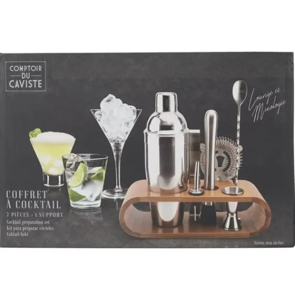 Cocktailset med bambubricka